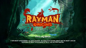 Rayman Origins screen shot title